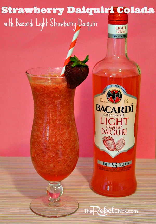 Bacardi Classic Cocktails Light Strawberry Daiquiri Coladas 