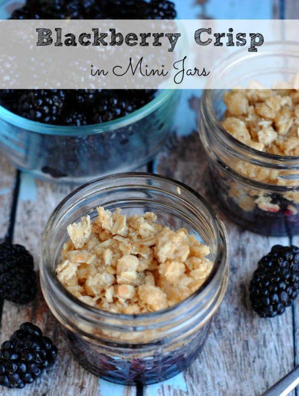 Blackberry Crisp Recipe in Mini Jars Recipe The Rebel Chick