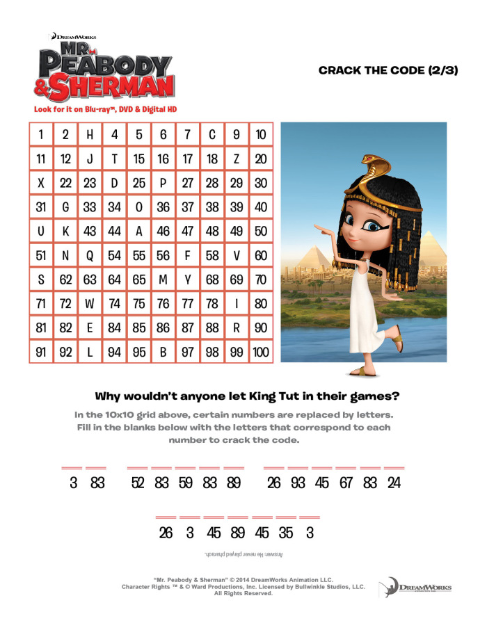 Mr Peabody and Sherman Blu-ray Giveaway & Free Printables! #