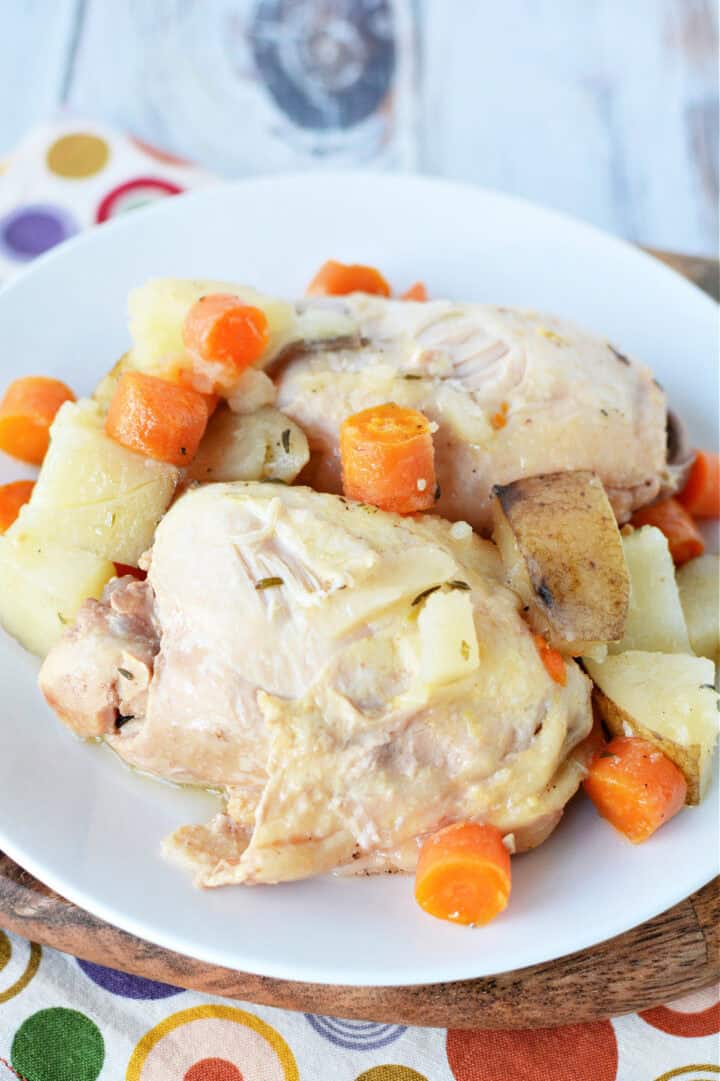 Slow Cooker Chicken Thighs With Potatoes The Rebel Chick