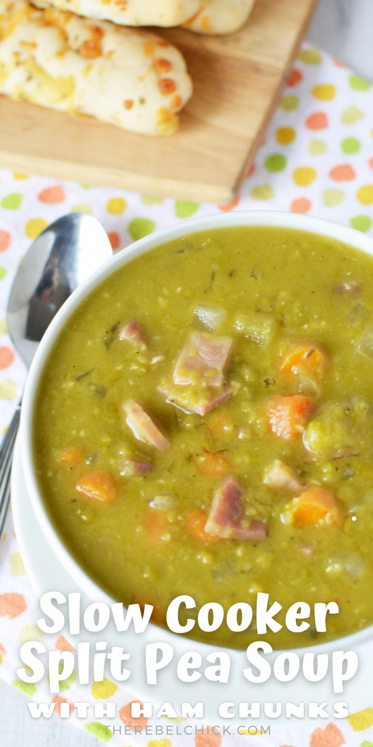 Slow Cooker Split Pea Soup Recipe The Rebel Chick