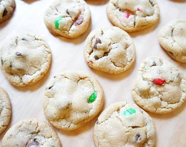 Twist on the class M&M's Christmas Cookies Recipe