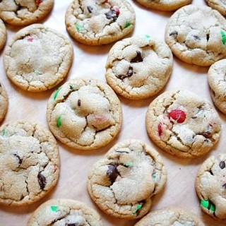 Twist on a class M&M's Christmas Cookies Recipe by TheRebelChick.com