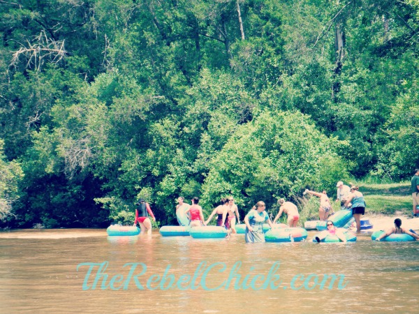 Tubing on ColdWater Creek with Adventures Unlimited, girls gone tubing