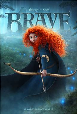 brave movie poster, review of brave