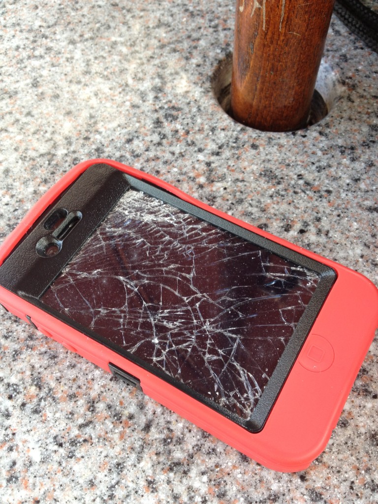 shattered iphone screen