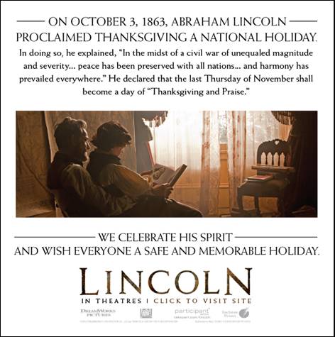 lincoln created the thanksgiving holiday