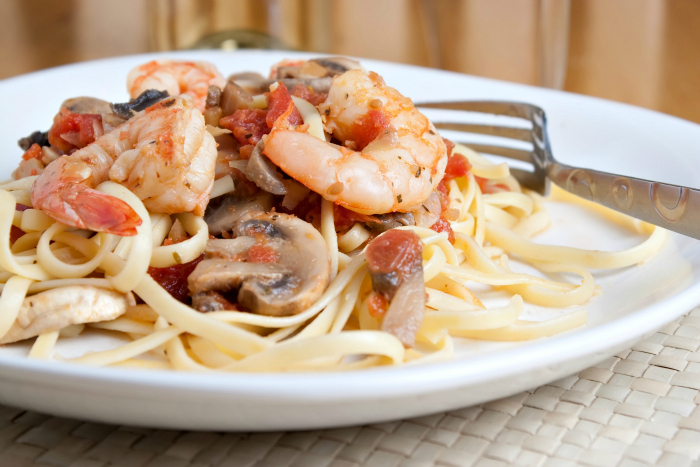 Champagne Shrimp with Angel Hair Pasta