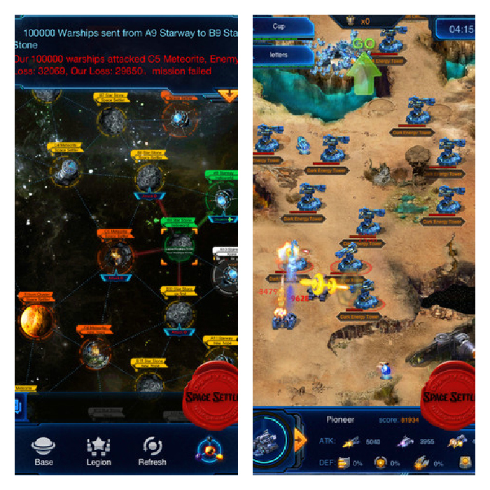 The Space Settlers app for iOS