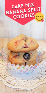 Cake Mix Banana Split Cookies Recipe - The Rebel Chick