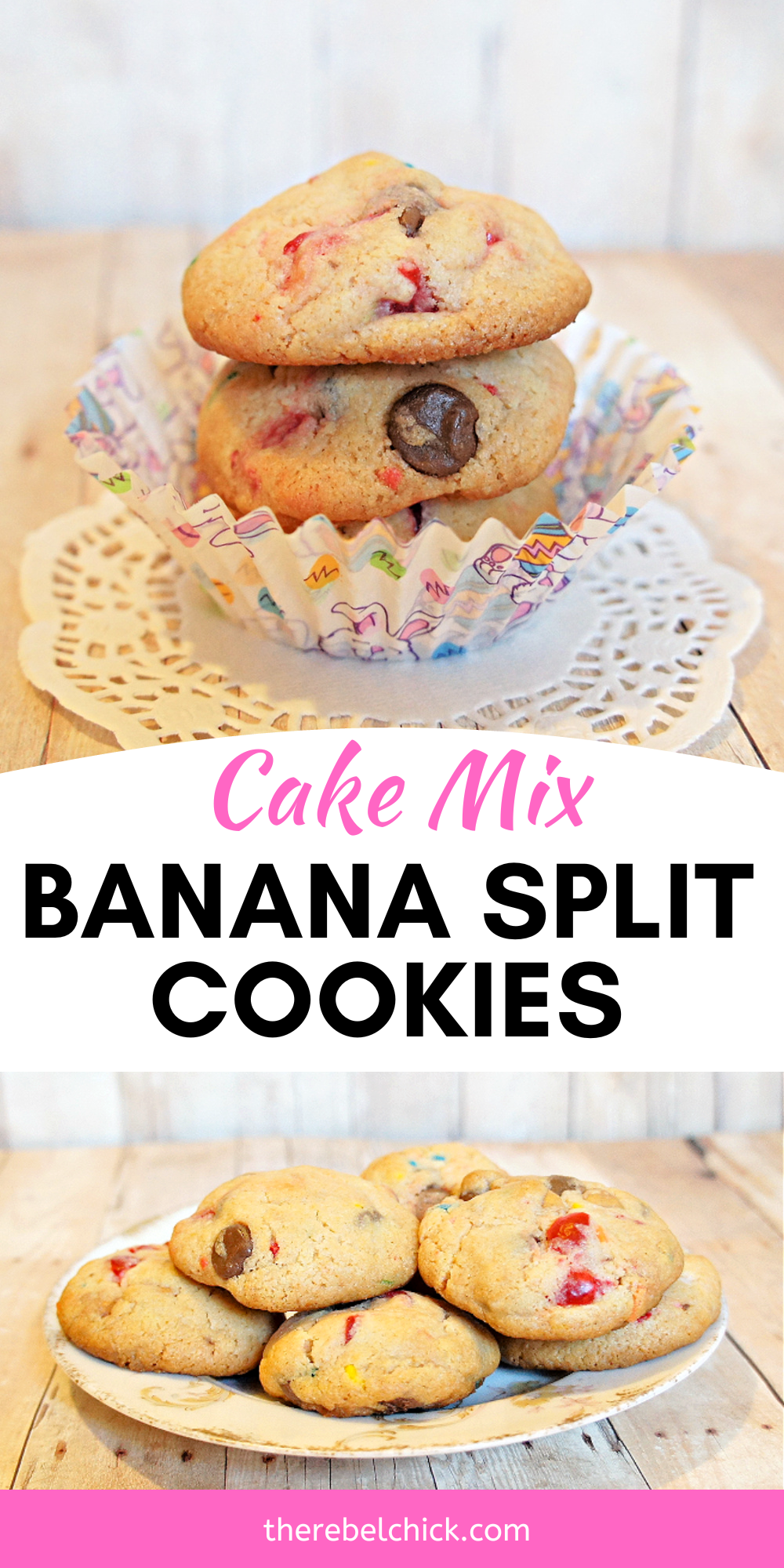 Cake Mix Banana Split Cookies Recipe