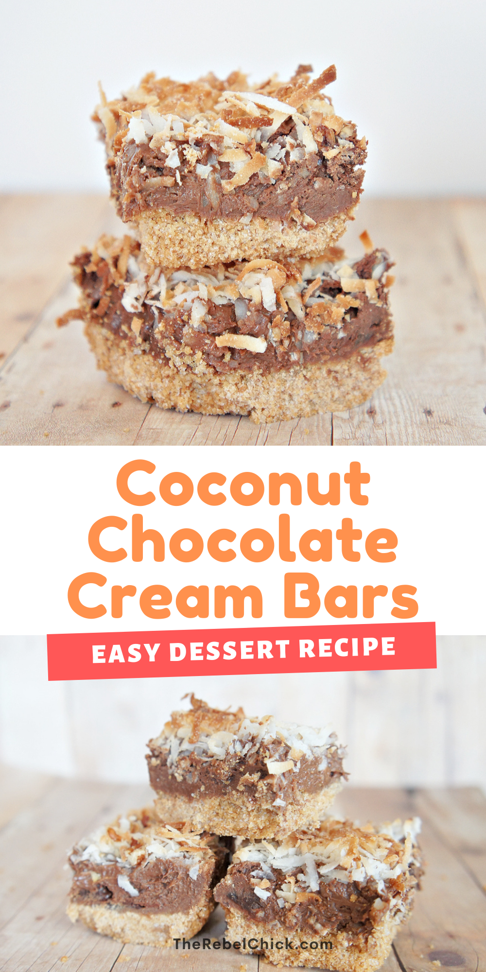 Layered Coconut Chocolate Cream Bars Recipe