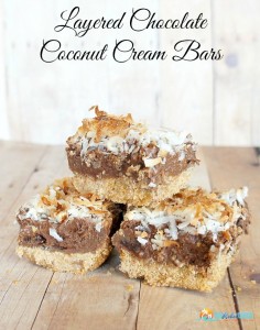 Layered Chocolate Coconut Cream Bars Recipe