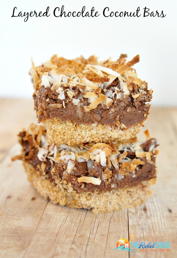 Layered Chocolate Coconut Cream Bars Recipe