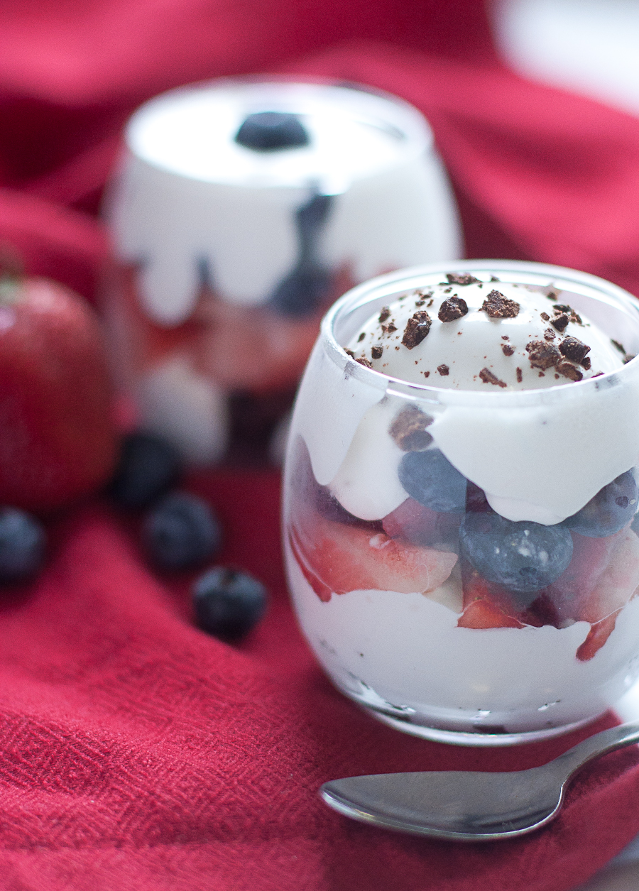 A Super easy Berry Patriotic Brownie Trifle for Memorial Day & 4th of July Dessert