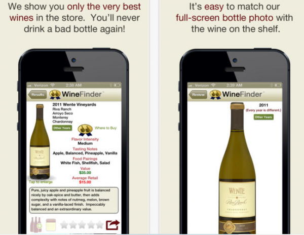 thumbs up winefinder app review