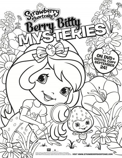 Strawberry Shortcake: Berry Bitty Mysteries Coloring Page & DVD #Giveaway 
