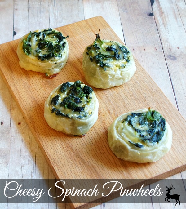 Cheesy Spinach Puff Pastry Pinwheels Recipe #holidayhelper