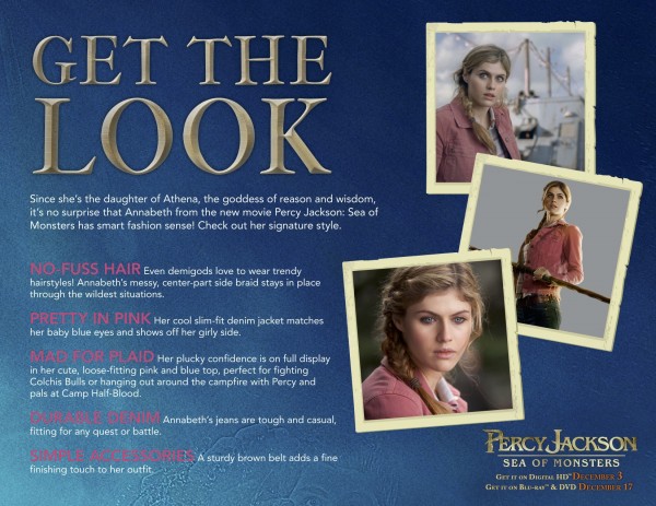 Percy Jackson Sea of Monsters Get the Look Activity Sheet