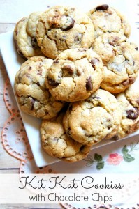 chocolate chip kit kat cookies recipe