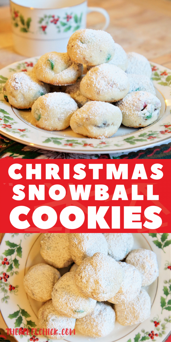 Christmas Snowball Cookies - The Rebel Chick