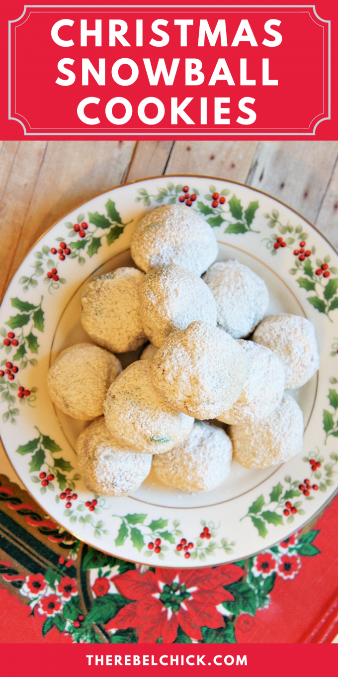 Christmas Snowball Cookies - The Rebel Chick