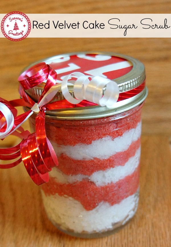 DIY Red Velvet Cake Sugar Scrub in a Jar