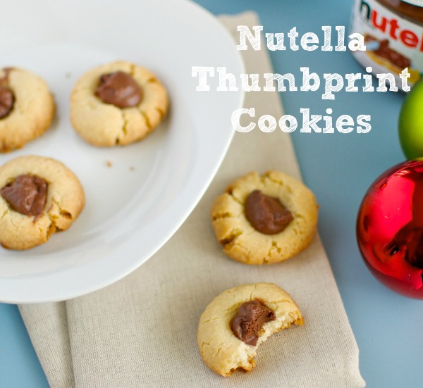 Nutella Thumbprint cookies recipe