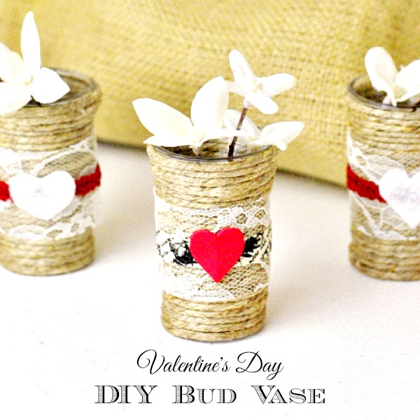 DIY Valentine's Day Bud Vase Tutorial