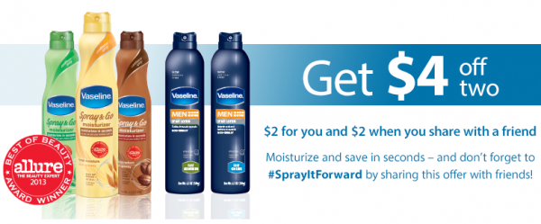 Vaseline Spray & Go