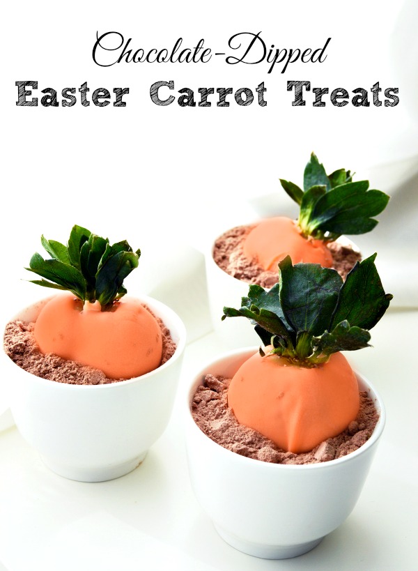 Chocolate-Dipped Berries make perfect Easter Carrot Treats!