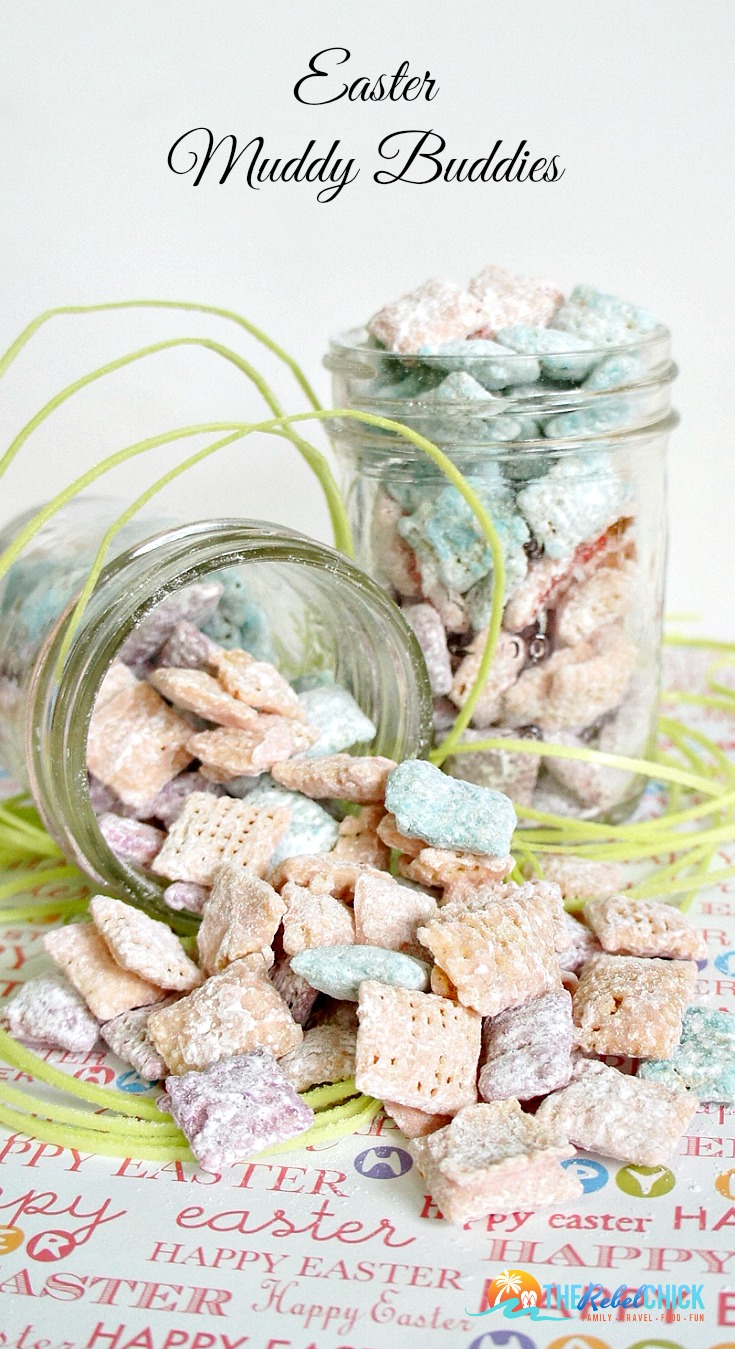 Easter Muddy Buddies Recipe - a fun Easter Puppy Chow Chex Mix!