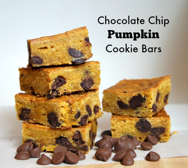 Chocolate Chip Pumpkin Cookie Bars Recipe #PumpkinCan