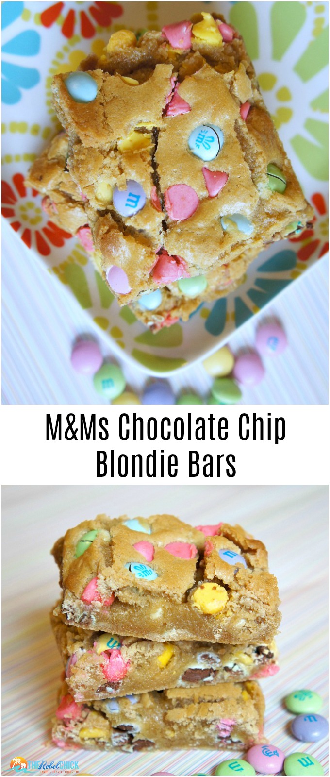 M&M Chocolate Chip Blondie Bars Recipe