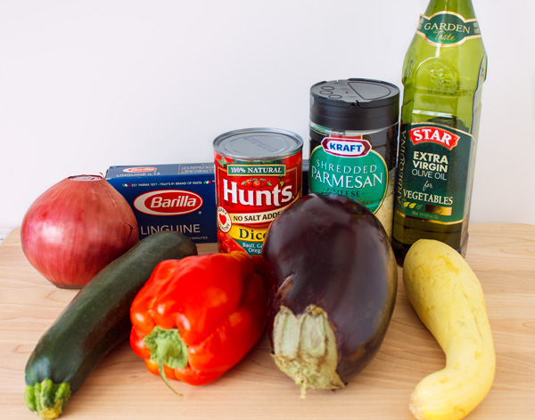 ingredients needed to make Grilled Vegetable Pasta Primavera