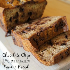Chocolate Chip Pumpkin Banana Bread #Recipe #PumpkinCan