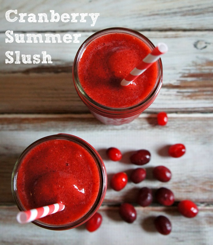 Cranberry Summer Slush #USCranberries