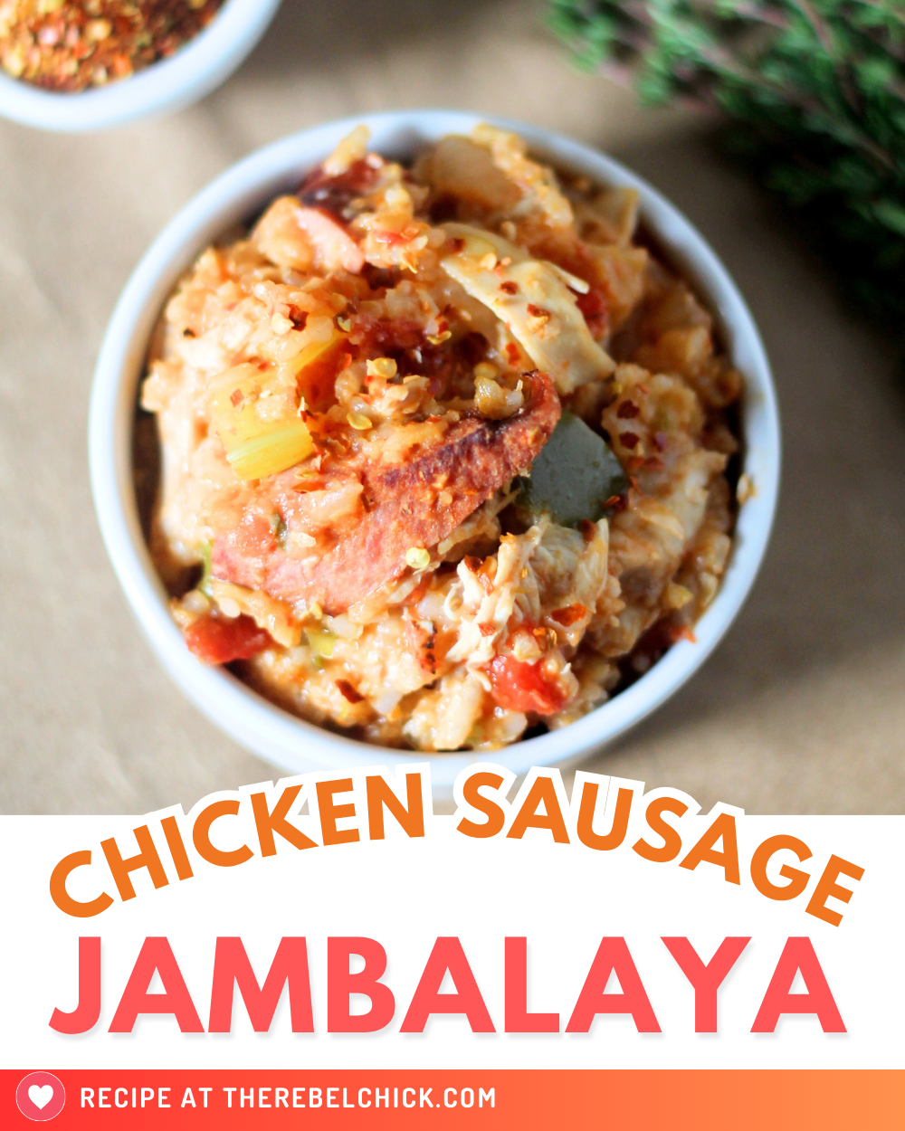Chicken Sausage Jambalaya - The Rebel Chick