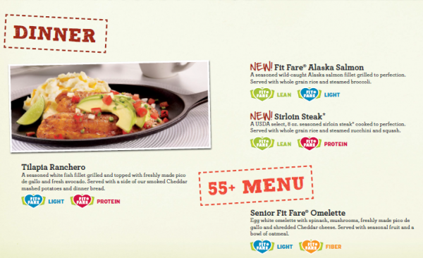 Fit Fare Dinner Options at Denny's