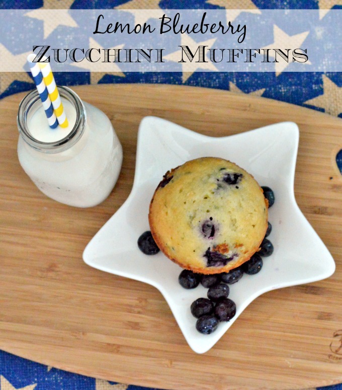 Lemon Blueberry Zucchini Muffins