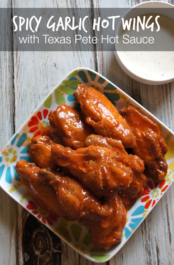 Spicy Garlic Hot Wings Recipe with #TexasPete Hot Sauce