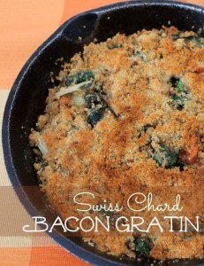 Bacon Swiss Chard Gratin | The Rebel Chick