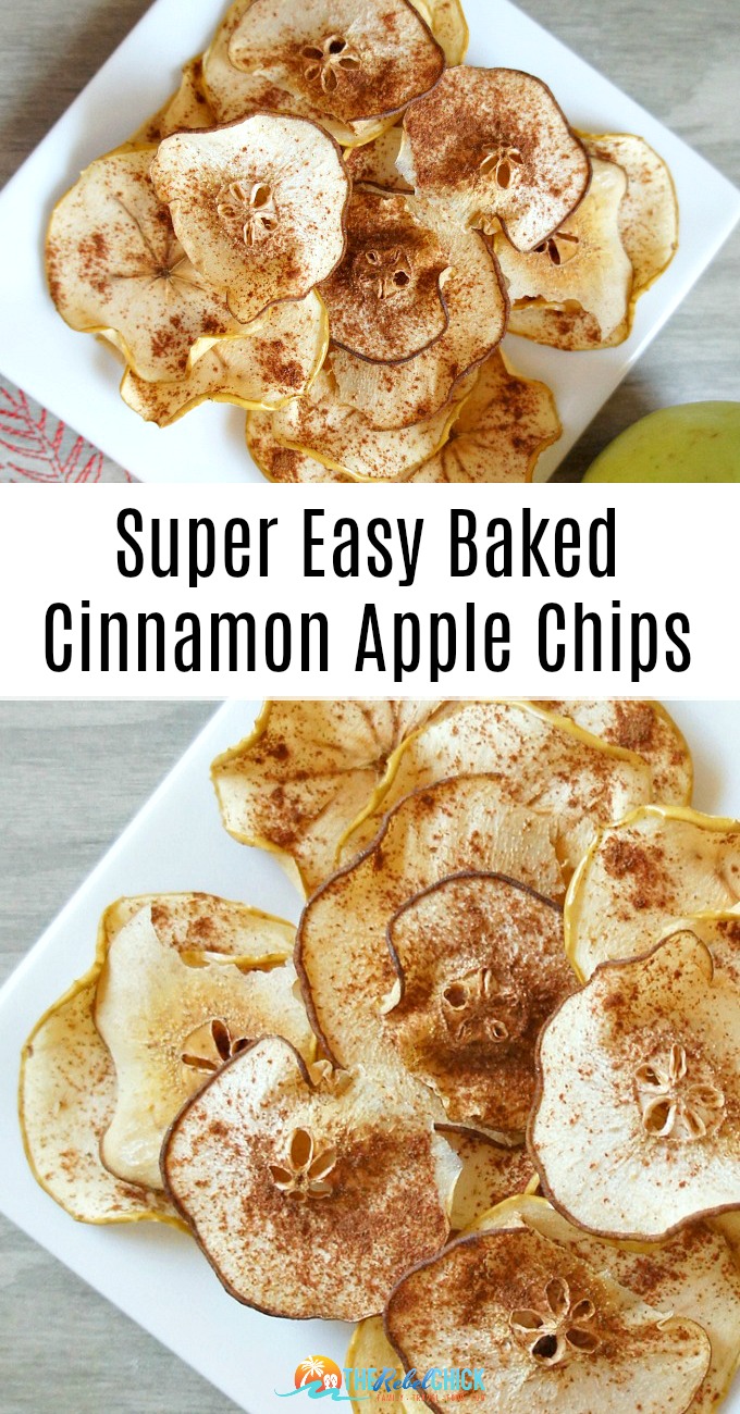 Easy Baked Cinnamon Apple Chips Recipe The Rebel Chick