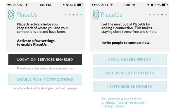 PlaceUs App Set up