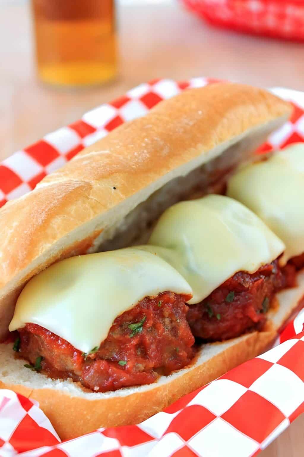 Slow Cooker Meatball Subs - The Rebel Chick