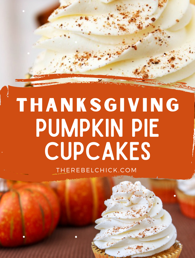 Thanksgiving Pumpkin Pie Cupcakes With Cinnamon Whipped Frosting Recipe