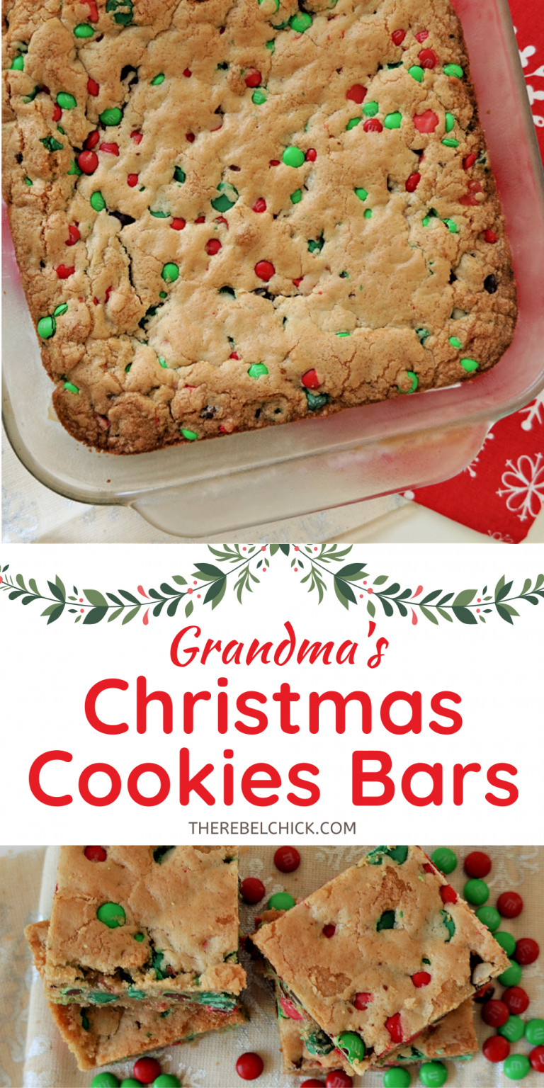 M Ms Christmas Cookie Bars Recipe The Rebel Chick
