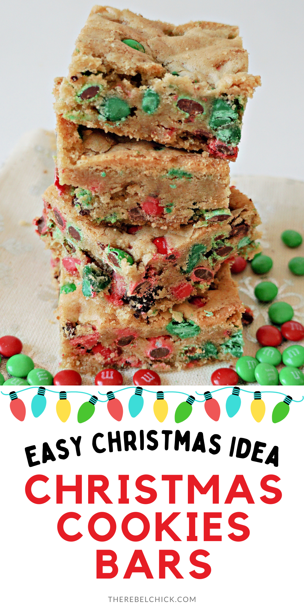 M&Ms Christmas Cookies Bars Recipe