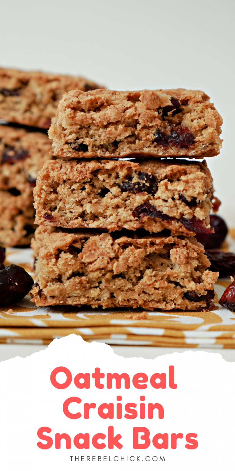 Oatmeal Craisin Snack Bars Recipe The Rebel Chick