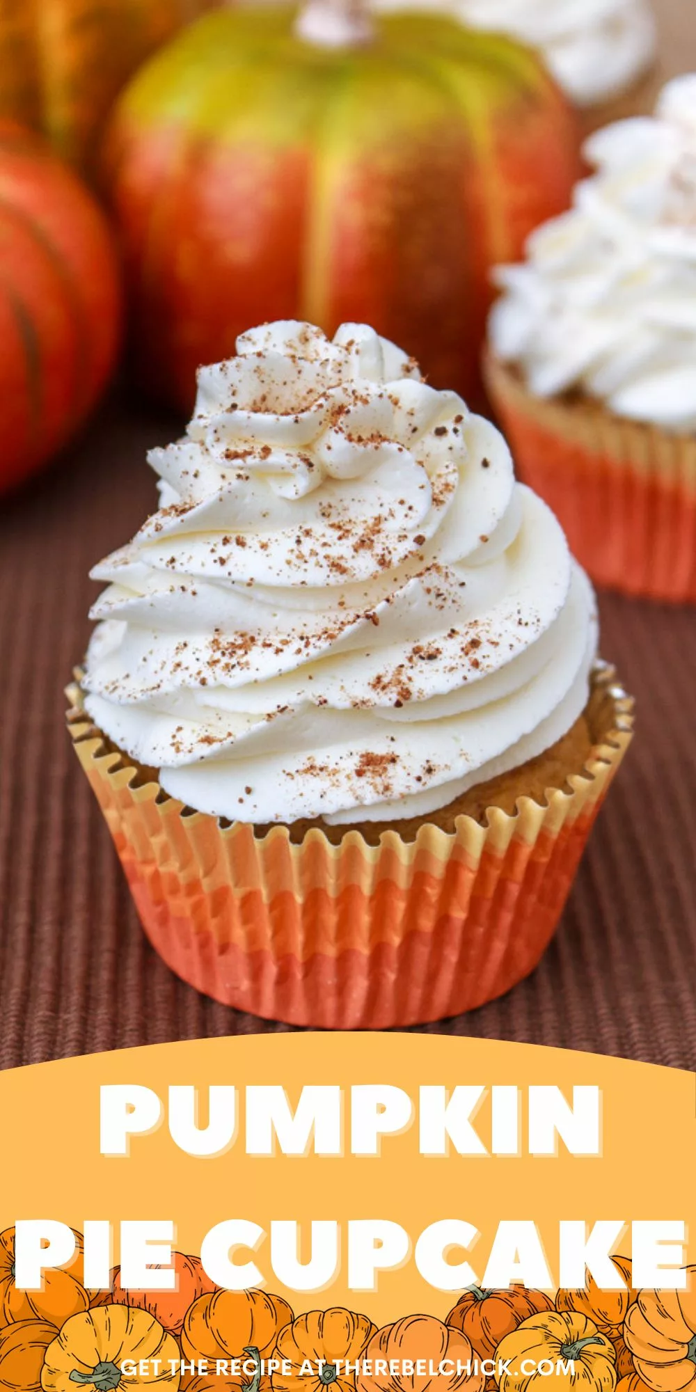 Pumpkin Pie Cupcakes With Cinnamon Whipped Frosting Recipe